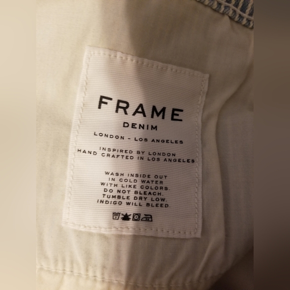 Frame Denim Jeans Size 27 Colo Gray and White Pinstripe - Picture 5 of 9